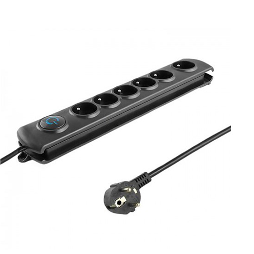 Qoltec Surge protector 6 AC outlet s 3m — 2