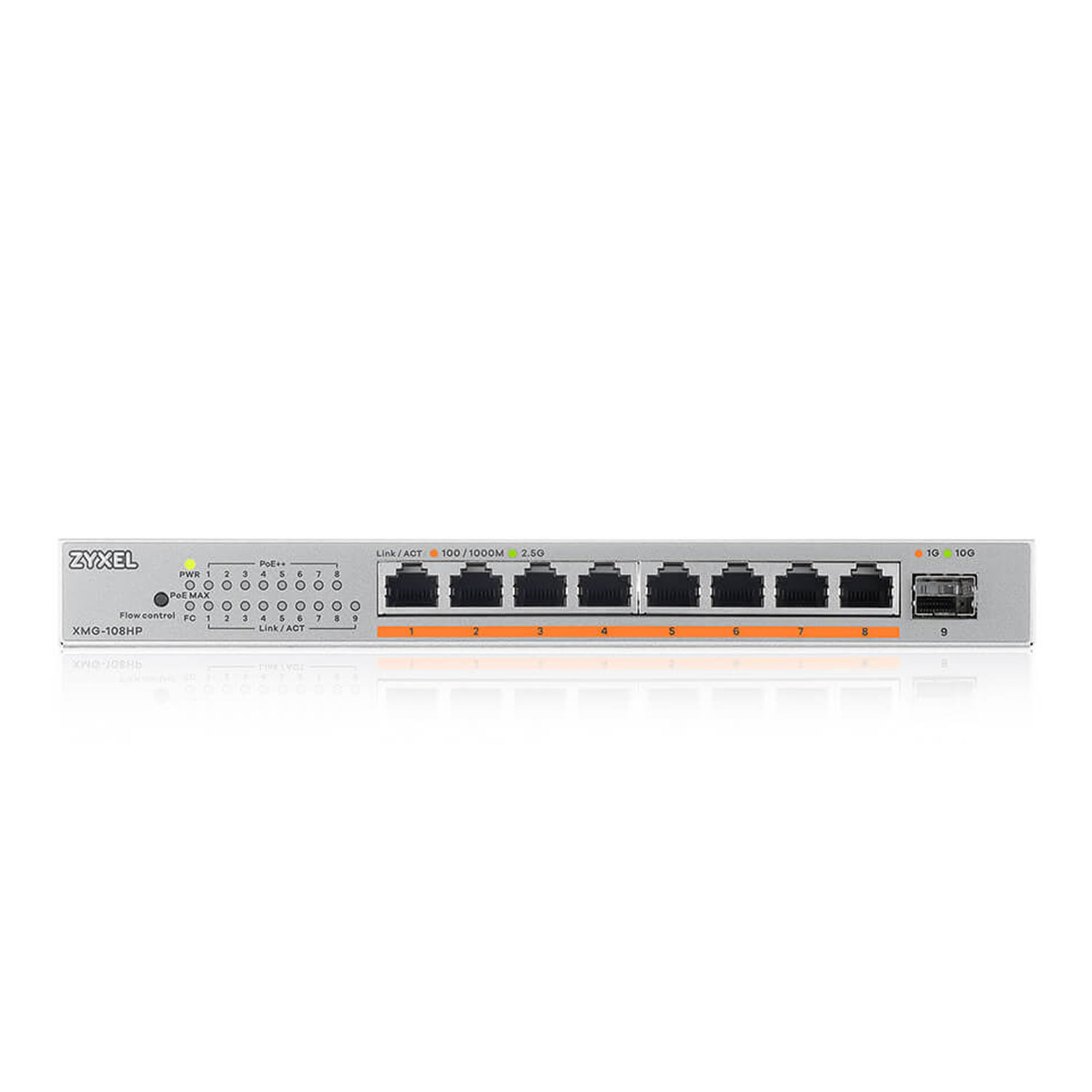 Network switch ZYXEL XMG-108HP Multi-Gigabit 8xRJ-45 8xPoE++ 1xSFP+ 100W PoE budget XMG-108HP-EU0101F — 3