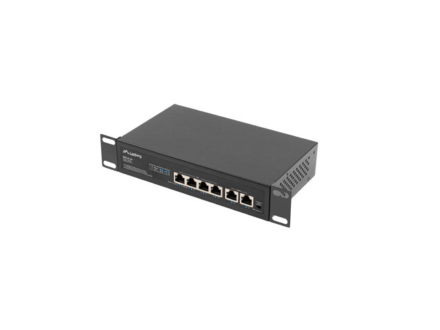 Lanberg RSFE-4P-2FE-60 10 ps Rack PoE+Switch — 4