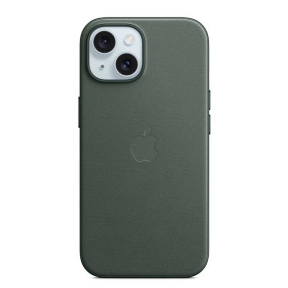 Cover for iPhone 15 FineWoven Case with MagSafe Evergreen — 3