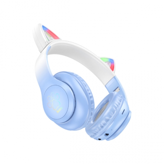 Wireless headphone Hoco W42 Cat Ears Bluetooth Headphone Cherry Blossom — 2
