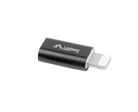 Adapter LANBERG AD-LM-UM-02 MICRO USB 2.0 TYPE-A F ->TYPE-LIGHTNING M