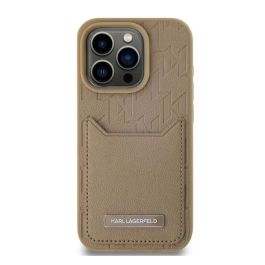 Case iPhone 16 Pro Karl Lager PU Hard Cardslot & Monogram Design Logo