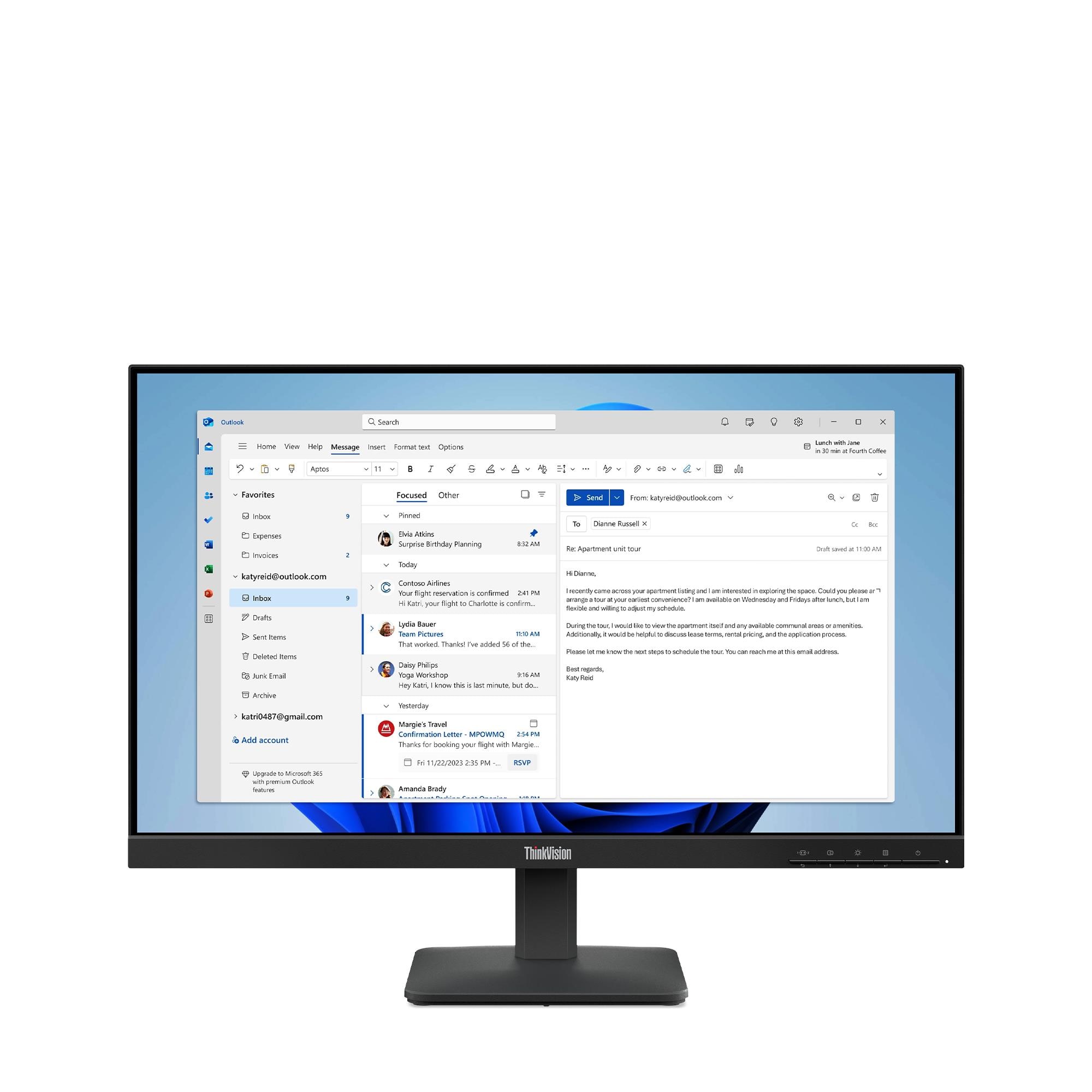 Монитор Lenovo ThinkVision S24-4e 23 IPS 100Hz FHD 64B5KAT1EU — 9