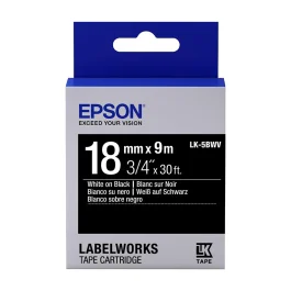 Epson LK5BWV Vivid Wh blk18 9 Tape — 2
