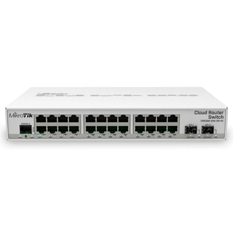 Gbt. LAN Router Switch MikroTik CRS326- -2S+RM CRS326-24G-2S