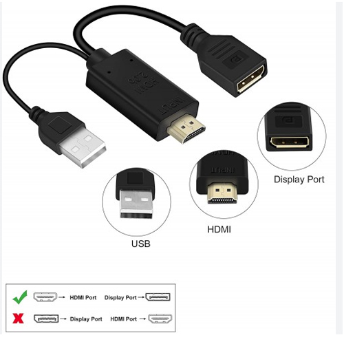 Bajeal HDMI to DP USB adapter — 2