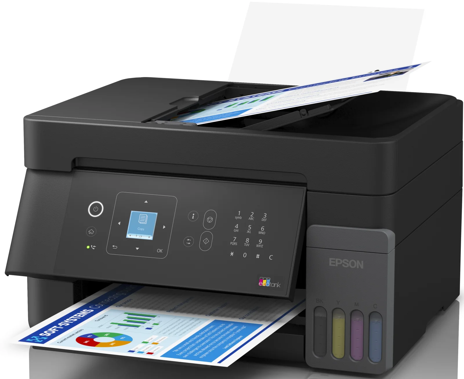 Epson L5290 L5296 L5290 96A4 MF Colour Ink jet with Ink Tank Print Copy Scan FAX ADF — 5