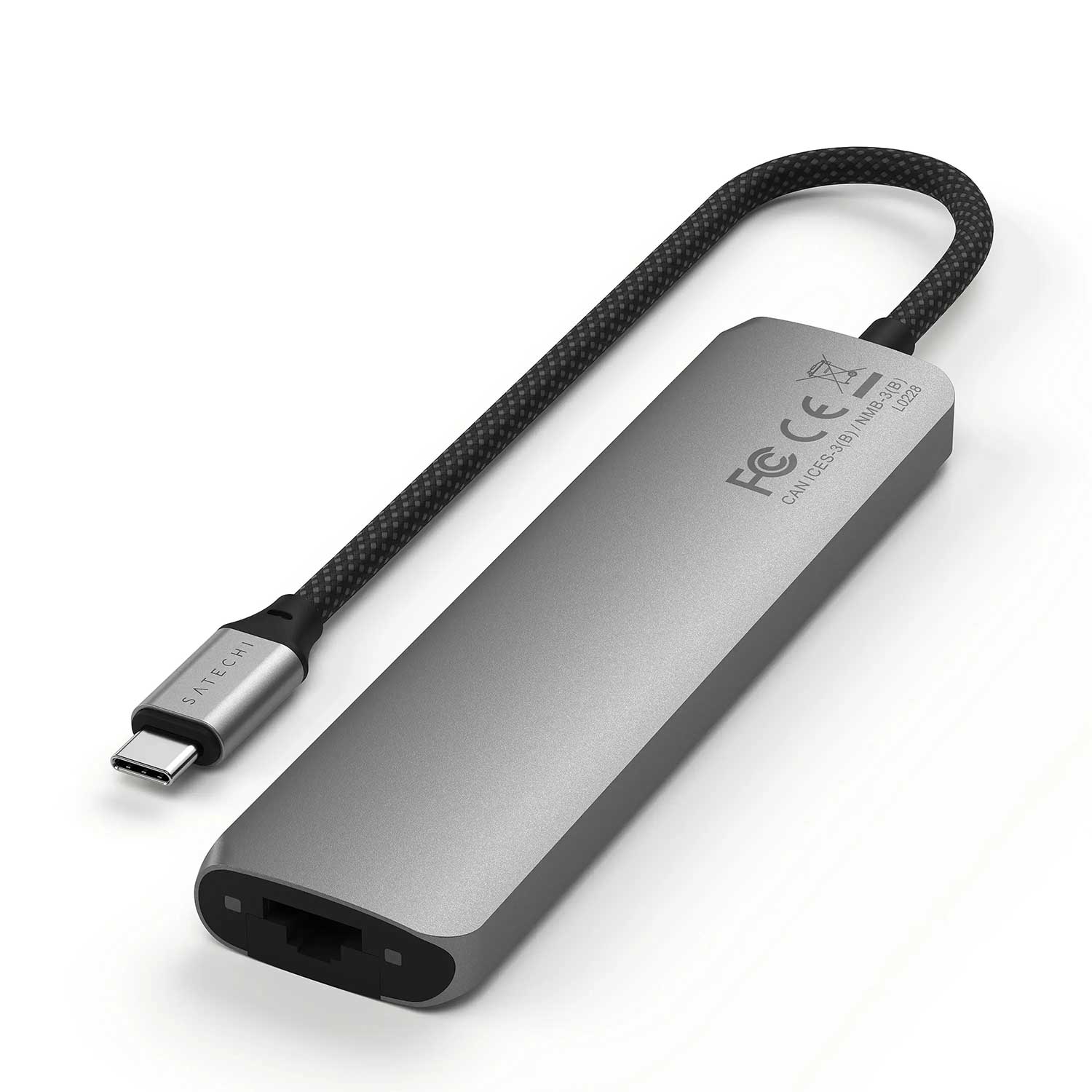 USB hub SATECHI 7-in-1 USB-C Slim Multiport Adapter with Ethernet ST-P7SM — 2