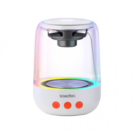 Porodo Soundtec Crystal-Glow RGB Portable Bluetooth 5Wx1 1000mAh Speaker