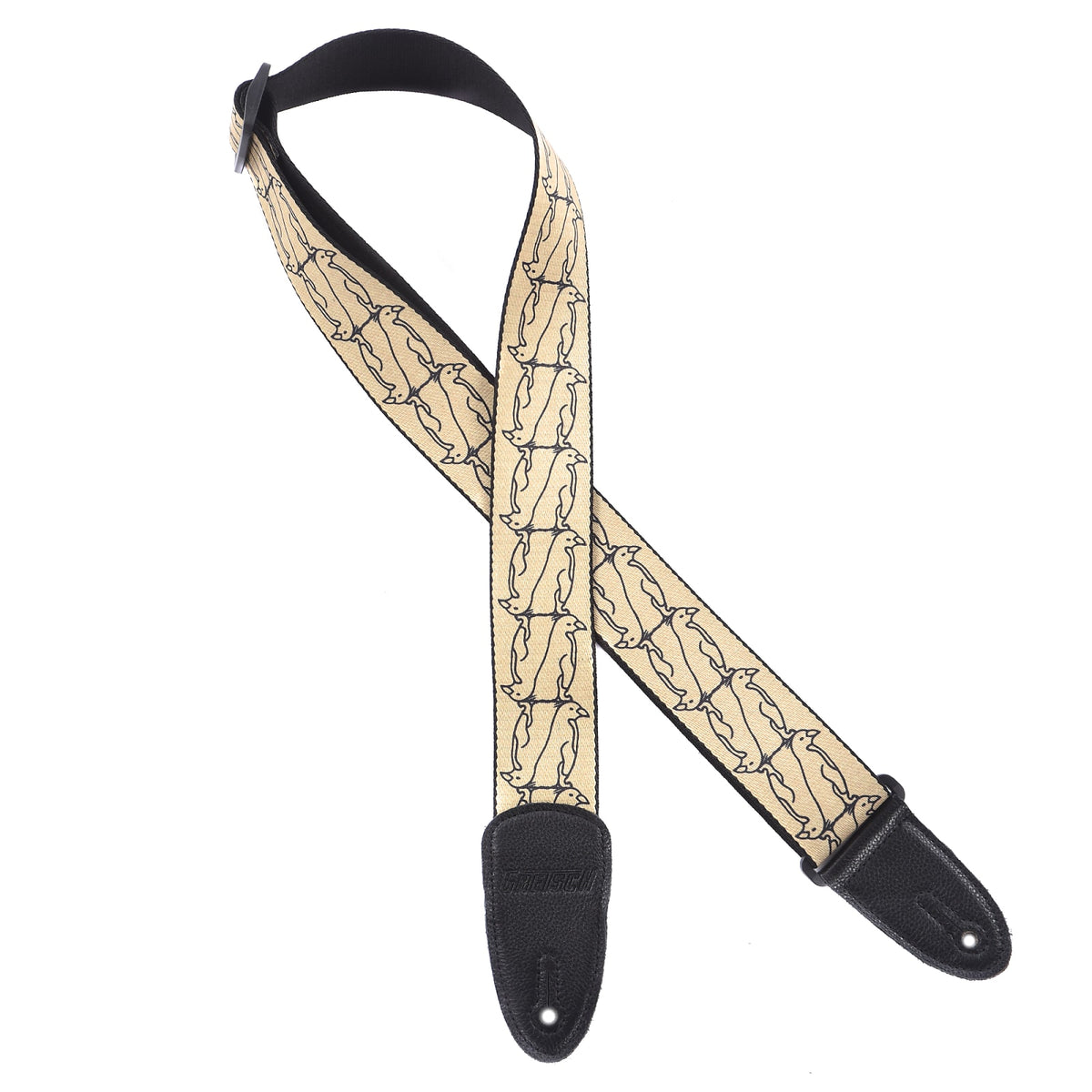 Gretsch Guitar Strap DBLPENG GLD BLK — 3