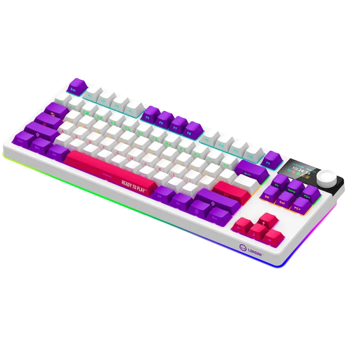 Lorgar Wireless TKL Mechanical Gaming Keyboard Pro LRG-KBP70TKLW-WH-US — 3