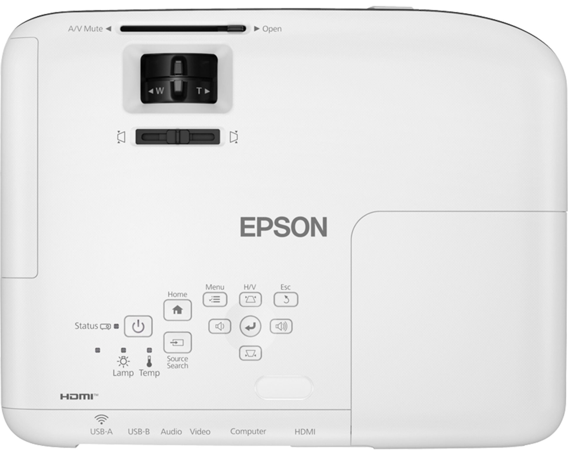 Epson EB-W51 3LCD Projectror WXGA 1280 x 800 VGA 640 x 480 to WUXGA 1900 x 1200 — 3