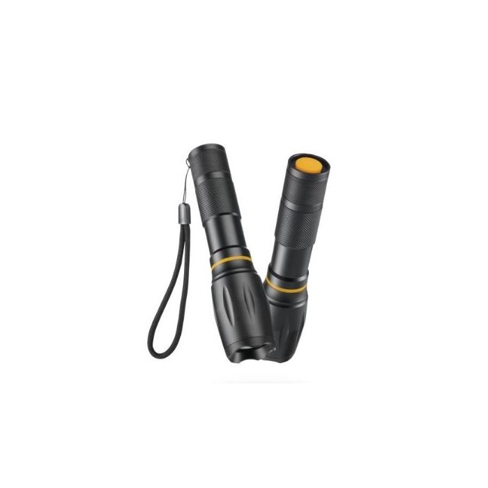 “W200 LED Torch Batteries Zoom COB Aluminium 3 Modes 228620 — 3