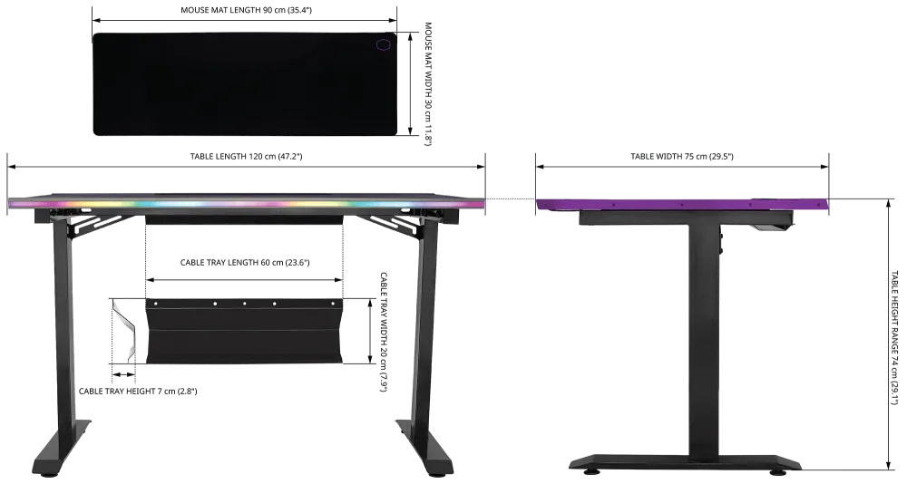 Gaming desk Cooler Master GD120 ARGB — 11