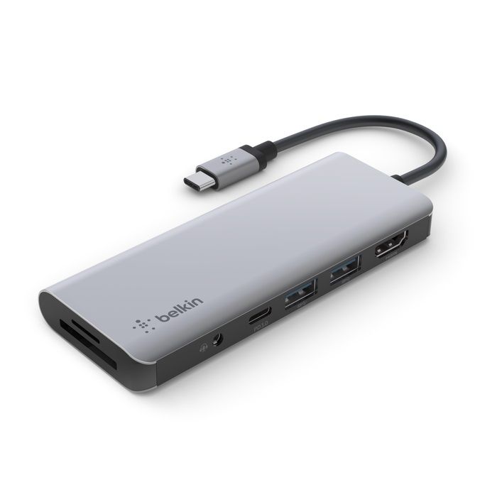 Belkin USB-C 7-IN-1 Multiport Adapter AVC009BTSGY — 2