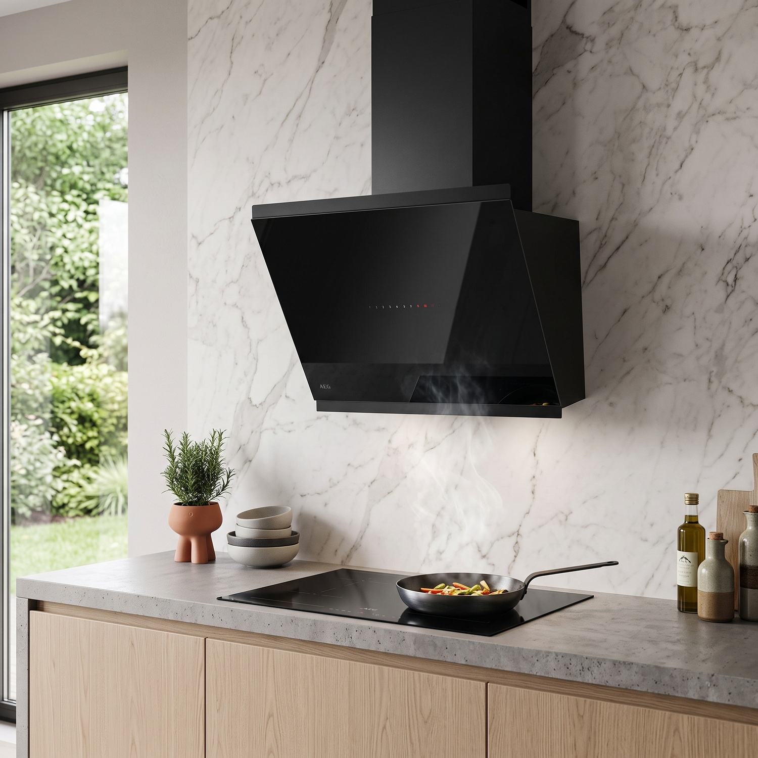 Decorative cooker hood AEG GV77D61SB — 2