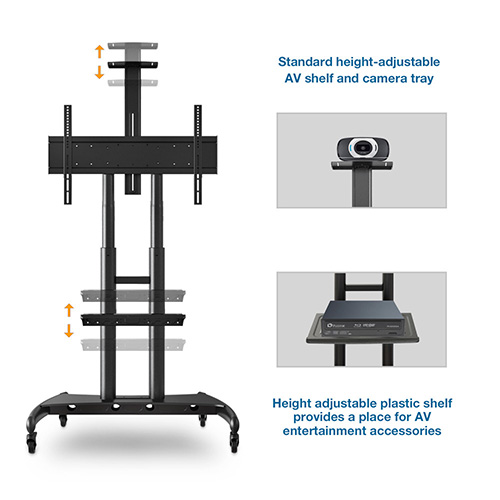 NB AVA1800-70-1P- TV Cart 55 - 90 AVA1800-70-1P-BLACK — 4