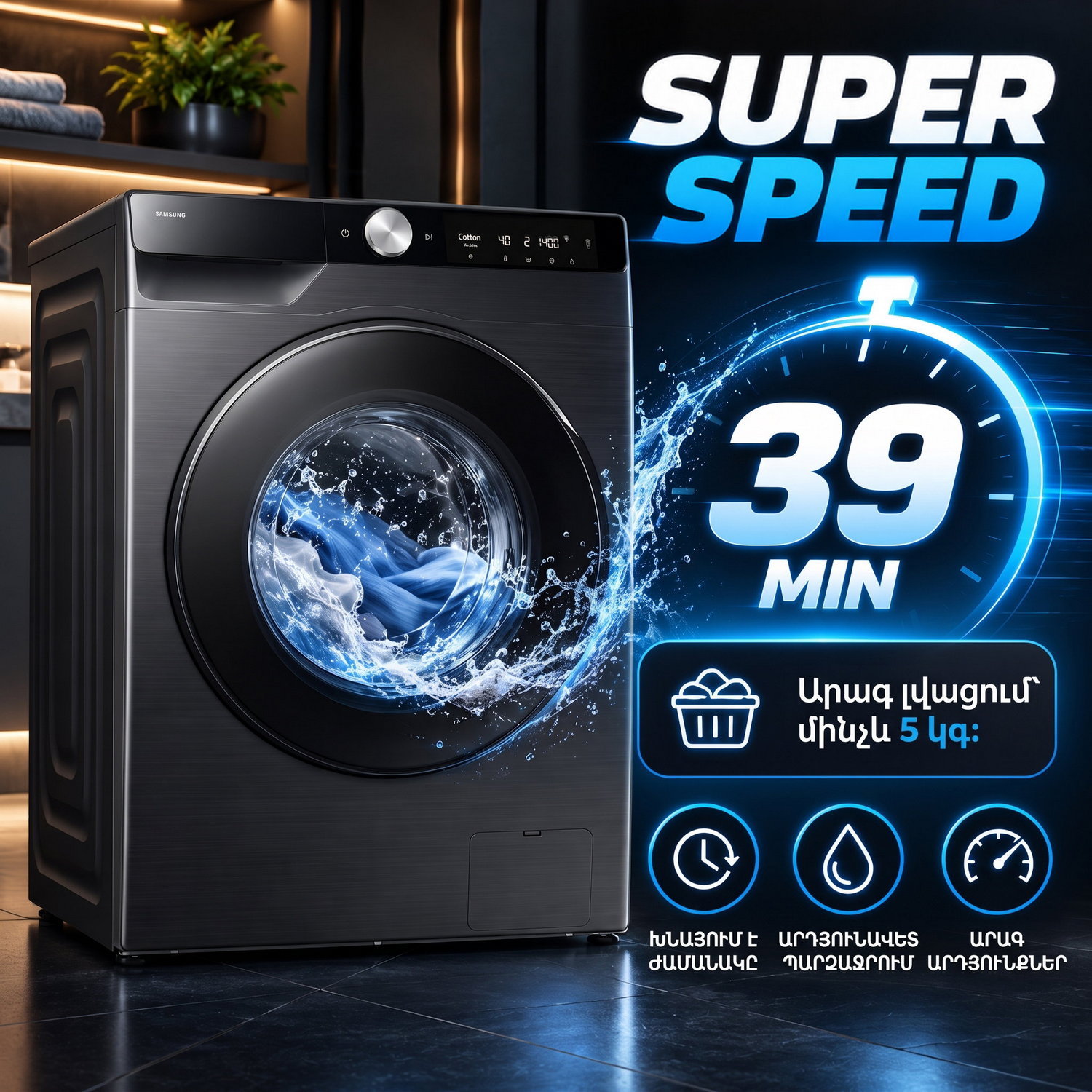 Washing machine Samsung WD11DG6B85BBLP — 4