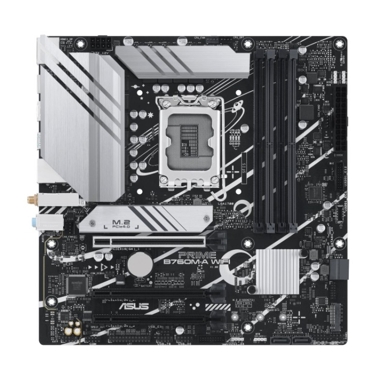 Motherboard ASUS PRIME B760M-A WiFi S-1700 B760 2xHDMI DP 3xPCI-E 4xDDR5 2xM.2 SATAIII PCI SATA3 — 7
