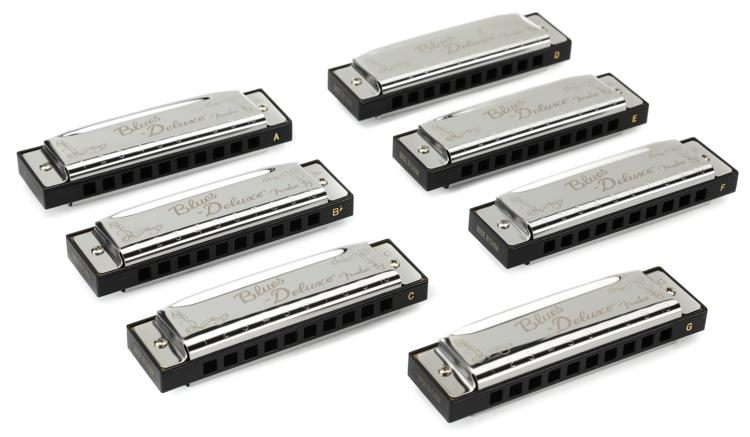 Fender Blues Deluxe Harmonica 7-Pack with Case — 3
