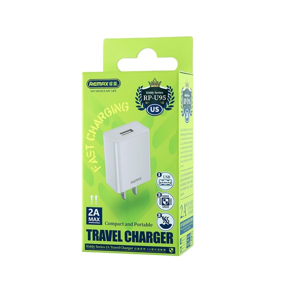 Power adapter REMAX RP-U95 2.4A 6954851201489 — 2