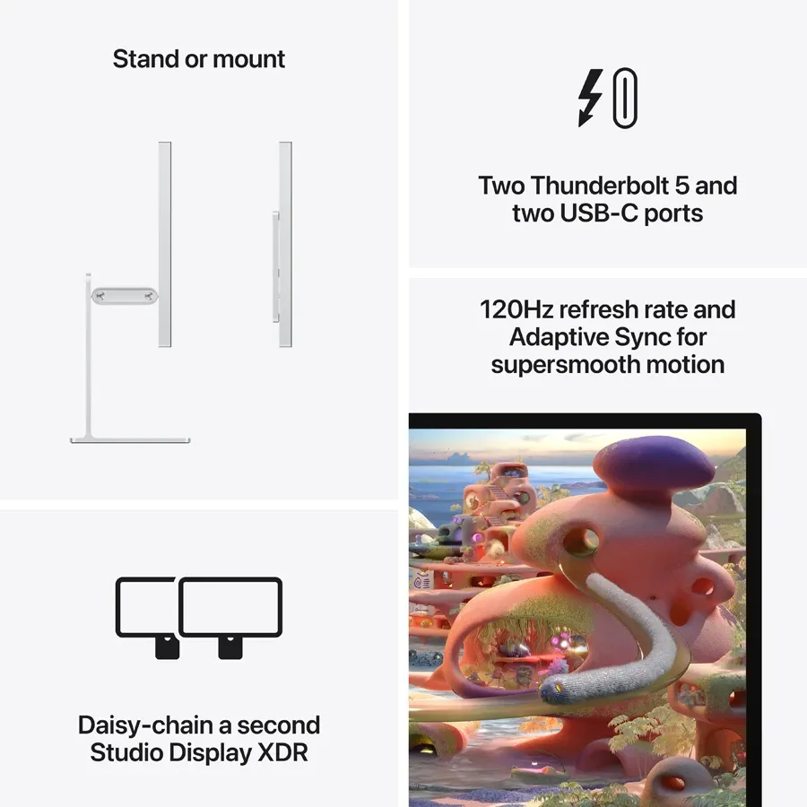 Studio Display XDR - Standard glass - Tilt- and height-adjustable stand — 8