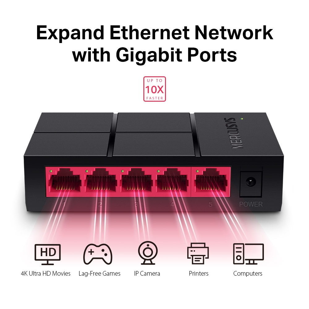 Mercusys 5-Port 10 100 ps Switch MS105G — 2