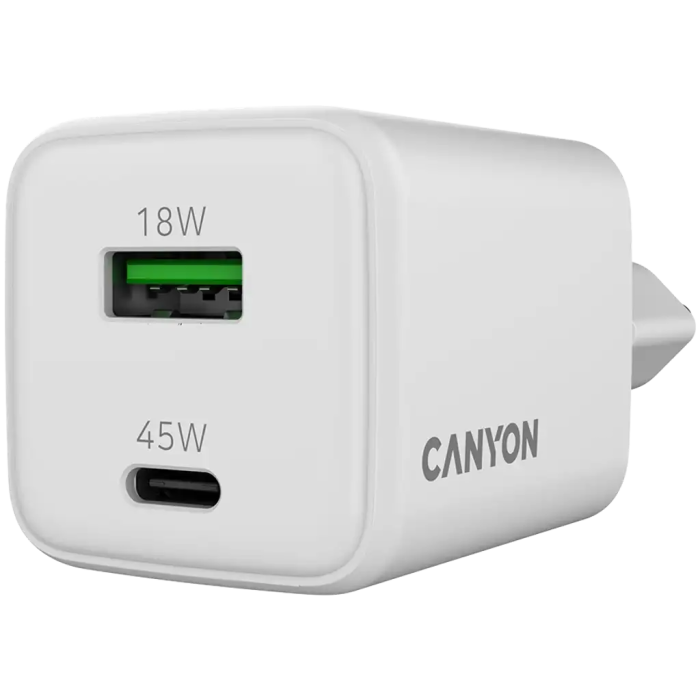 Canyon GaN Wall Charger PD QC CNS-CUW45AC 18W — 5