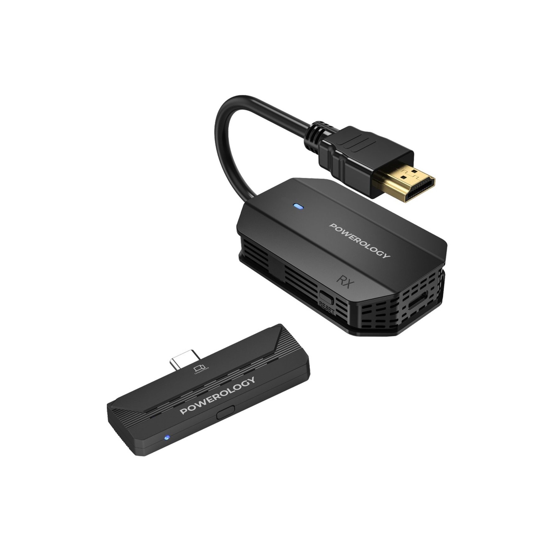 Powerology Wireless HDMI Type-C Adaptor Audio & Video 1080FHD — 2