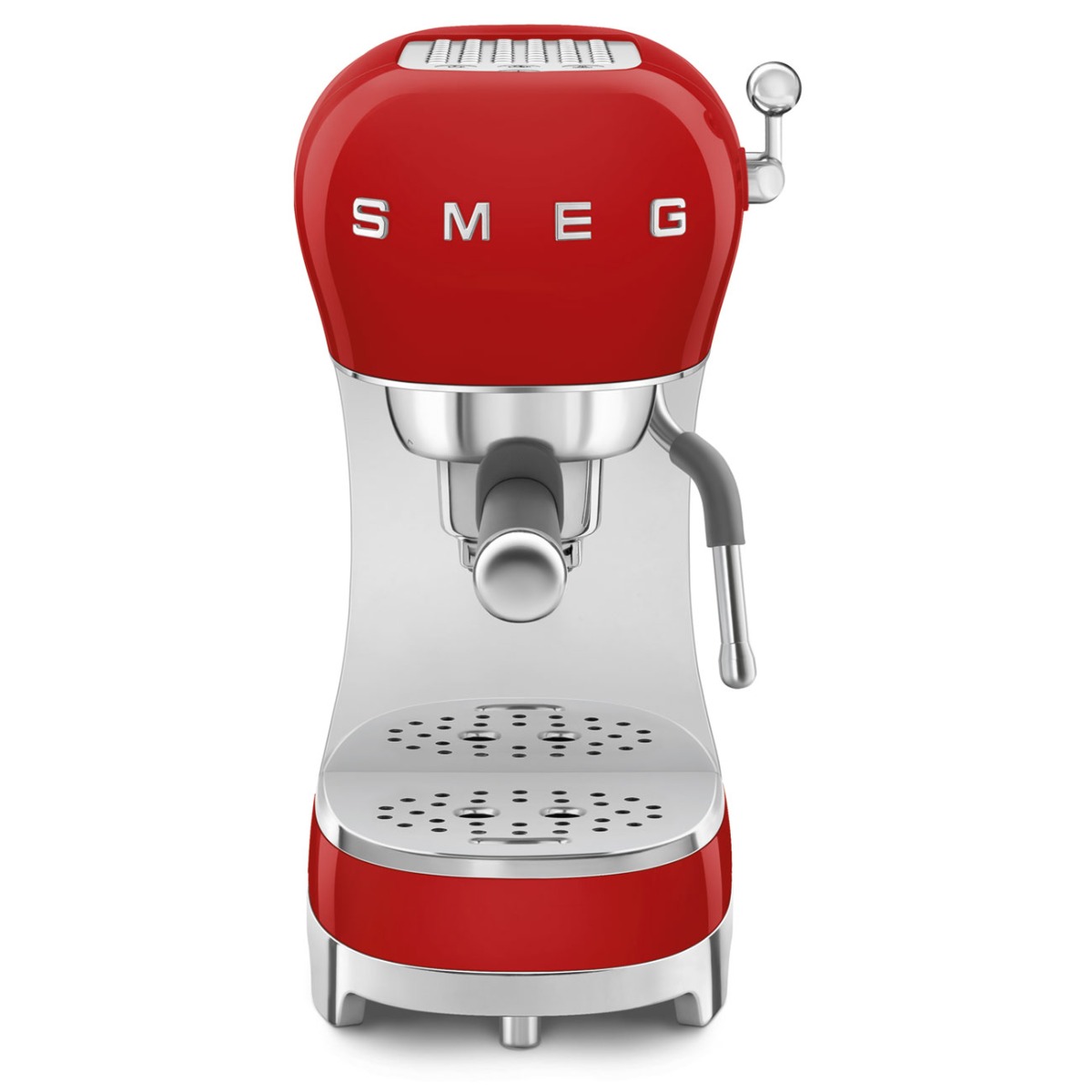 SMEG Espresso Coffee Machine with Steam Wand ECF02RDUK