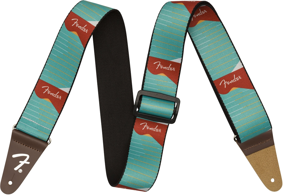 Fender Icon Guitar Strap Sunrise Turquoise — 3