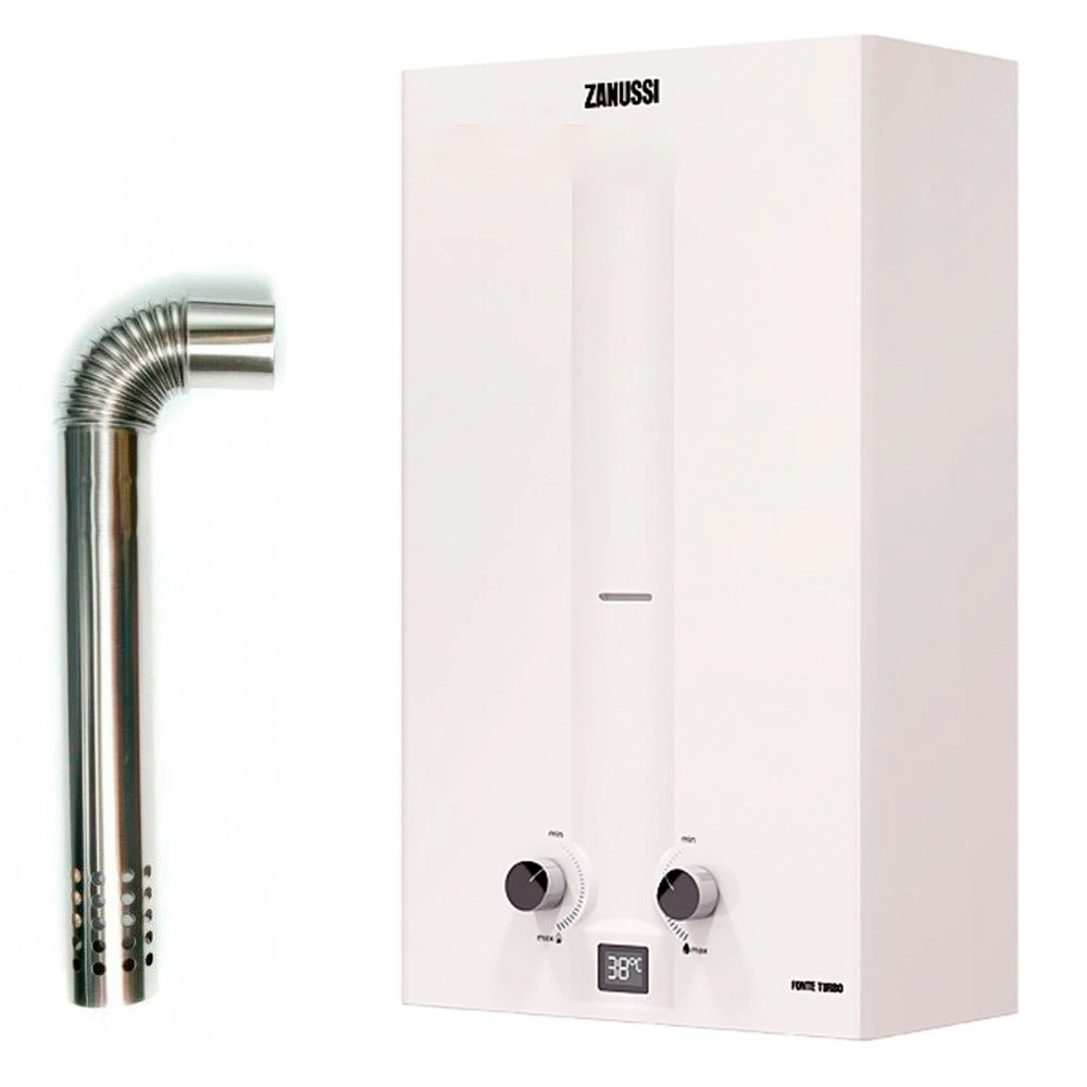 Gas water heater ZANUSSI GWH10 Fonte SemiTurbo+Pipe — 2