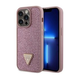 Case iPhone 15 pro max Guess Rhinestone Triangle