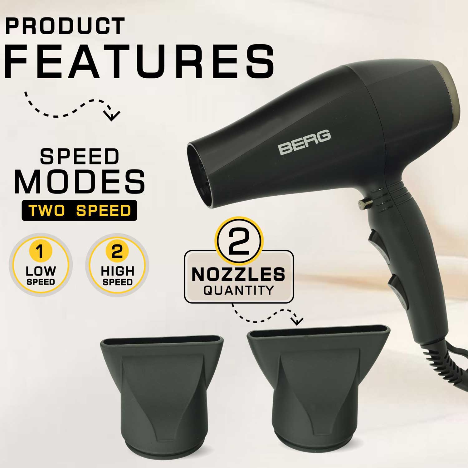 Hair dryer BERG HD-5899 — 2