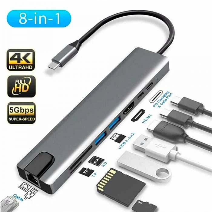 Haysenser USB-C Multiport Hub 8-in-1 — 2