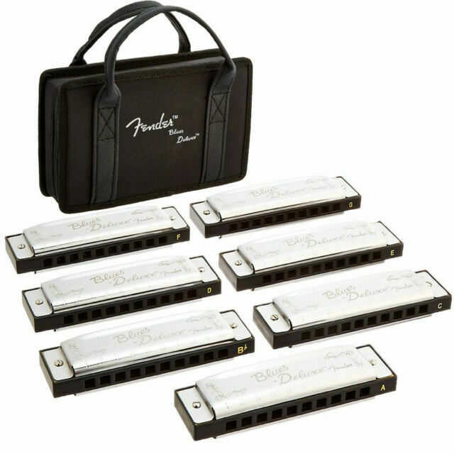 Fender Blues Deluxe Harmonica 7-Pack with Case — 2