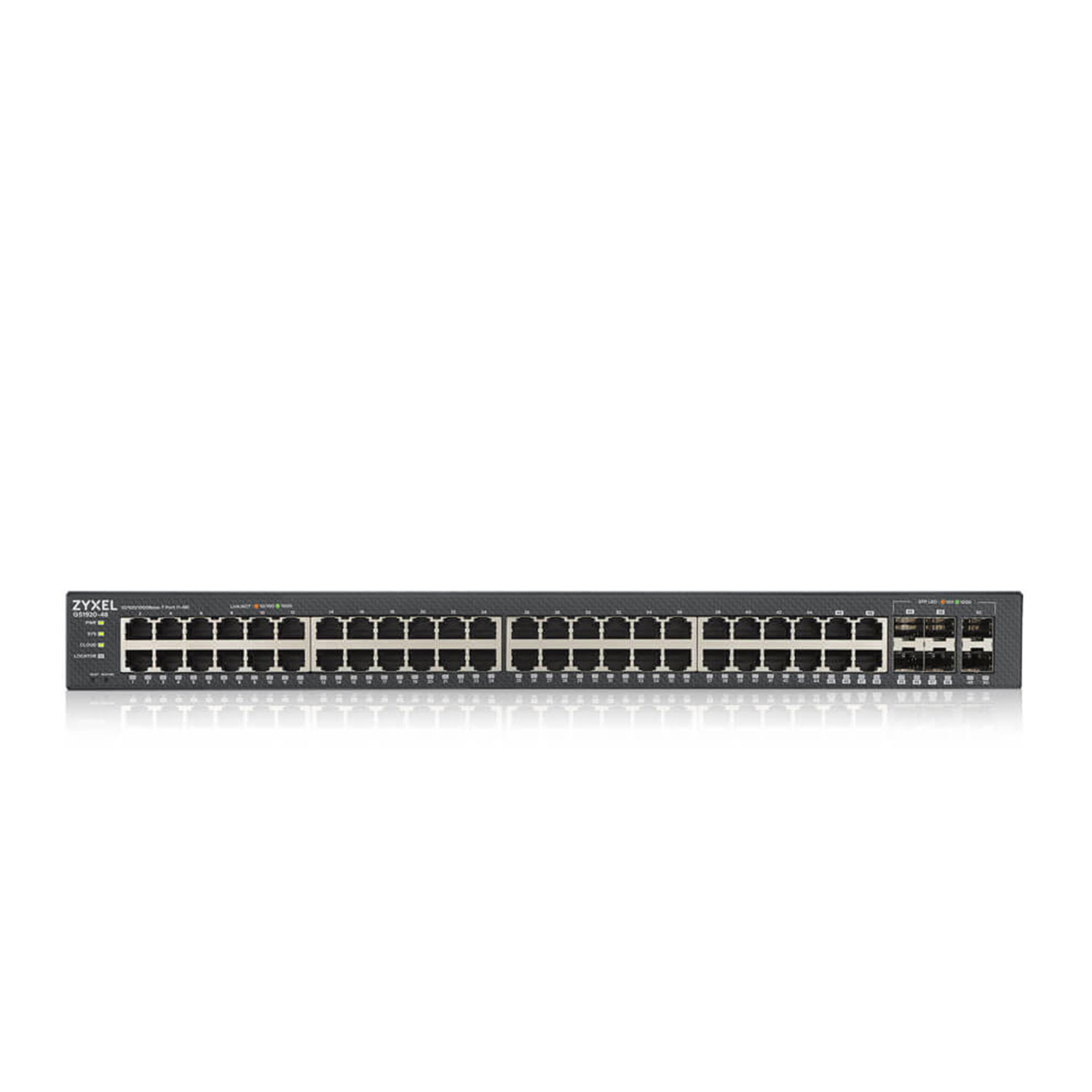 Network switch ZYXEL NebulaFlex GS1920-48V2 Smart L2 Gigabit 44xRJ-45 4x Combo SFP RJ-45 2xSFP Rack 19 GS1920-48V2-EU0101F — 3