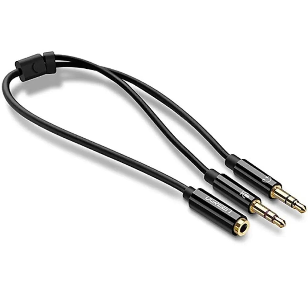 3.5mm audio adapter 2x 3pin to 4pin UGreen 208983.5mm audio cable - adapter 2x 3pin to 4pin — 3