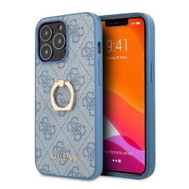 Case iPhone 13 pro Guess Leather Ring stand