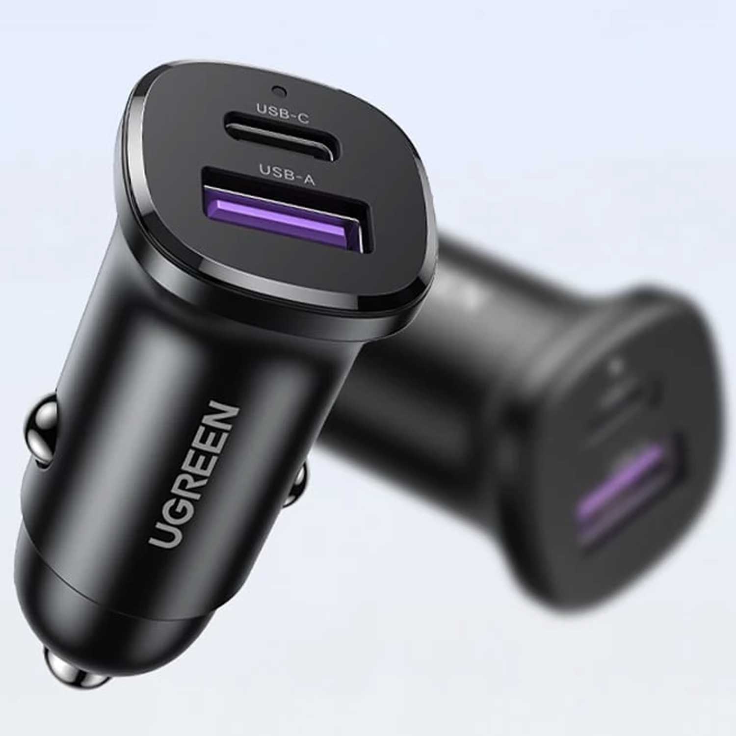 Car adapter UGREEN EC305 CAR CHARGER 2-Port USB-C USB-A 25845 30W — 2