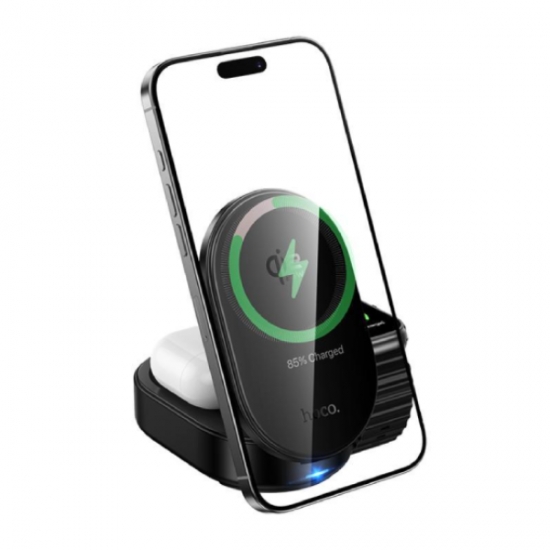 Hoco CQ23 Pole Qi2.2 3-in-1 Magnetic Wireless Fast Charger — 5
