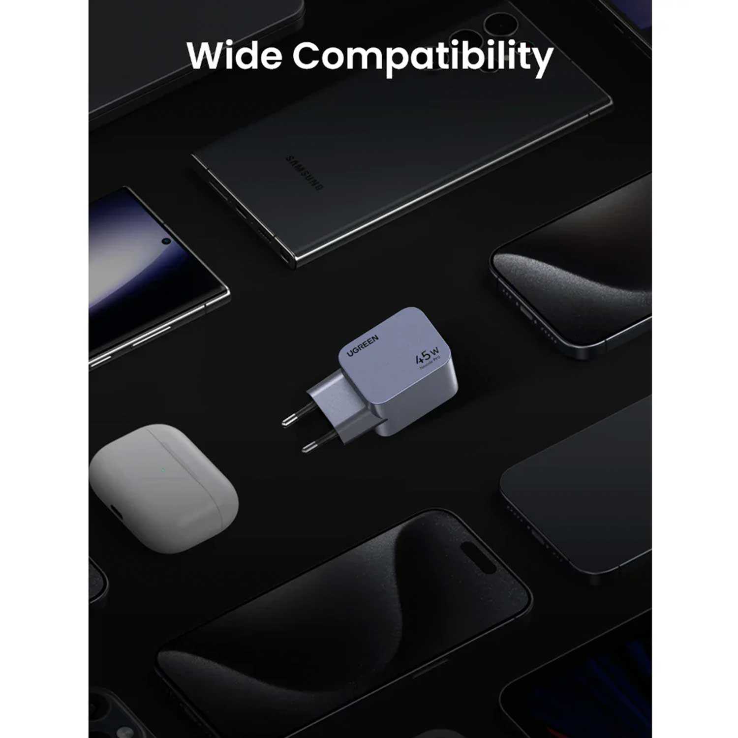 Power adapter UGREEN X707 Nexode Pro GaN Fast Charging PD 35008 45W — 4
