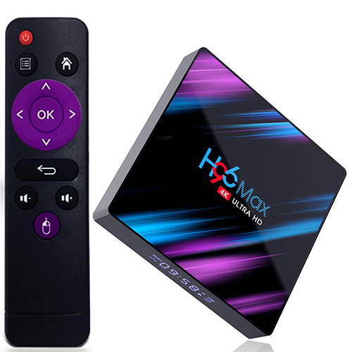 Smart Box H96 MAX 4K Android 10 H616 QuadCore WiFi 10 100M RJ-45 — 3