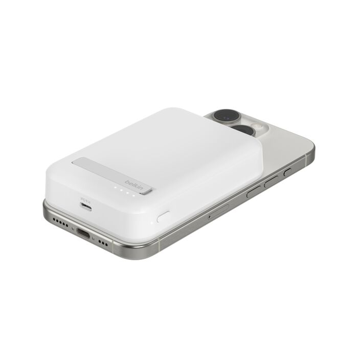 Belkin 10K Qi2 MagSafe Power Bank with Kickstand BPD008BTWH — 5