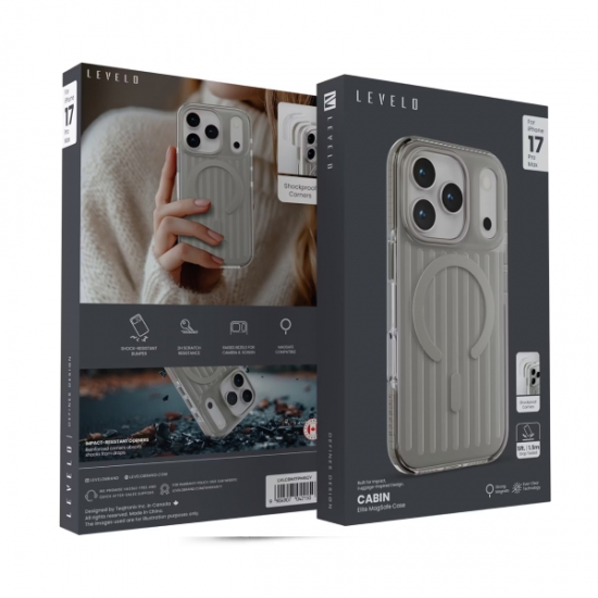 Levelo Cabin Magsafe Case For iPhone 17 Pro Max Smokey — 2