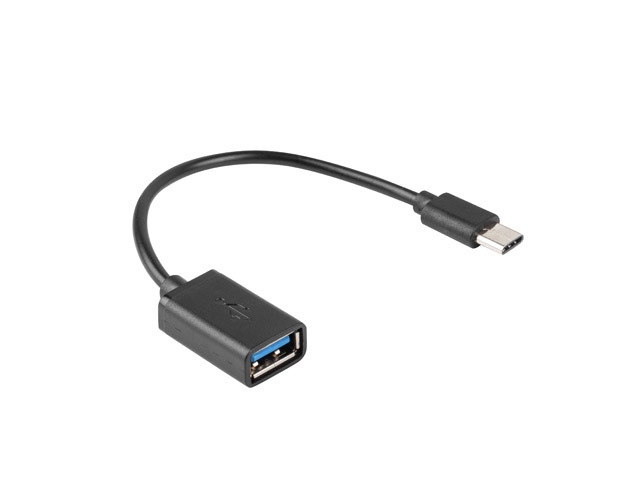 Adapter LANBERG AD-OTG-UM-01 MICRO USB 2.0 TYPE-C M ->TYPE-A F 15cm