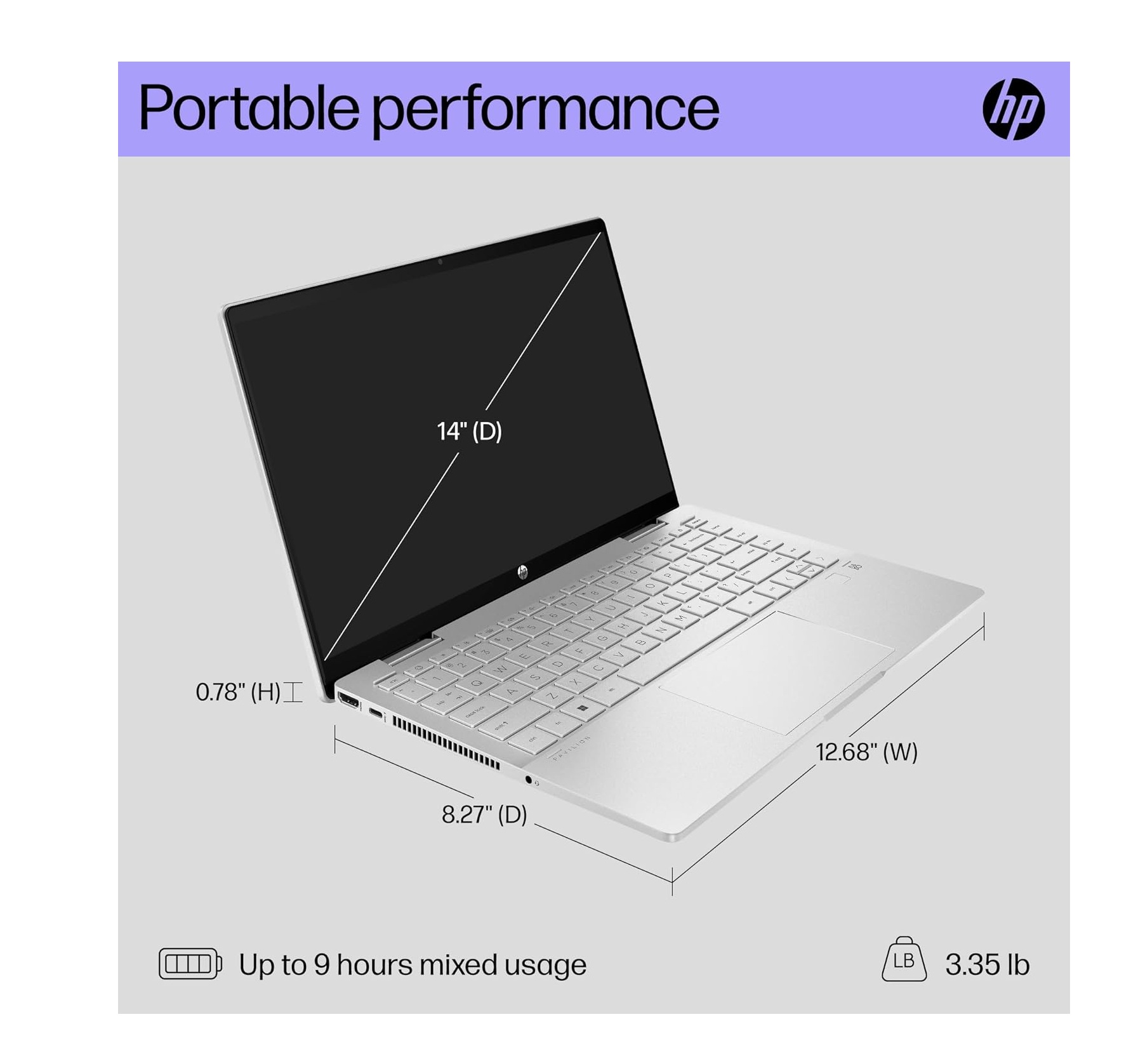Ноутбук-трансформер HP Pavilion x360 14-ek1099nr, 14 дюймов, FHD, сенсорный экран, Win11 — 3
