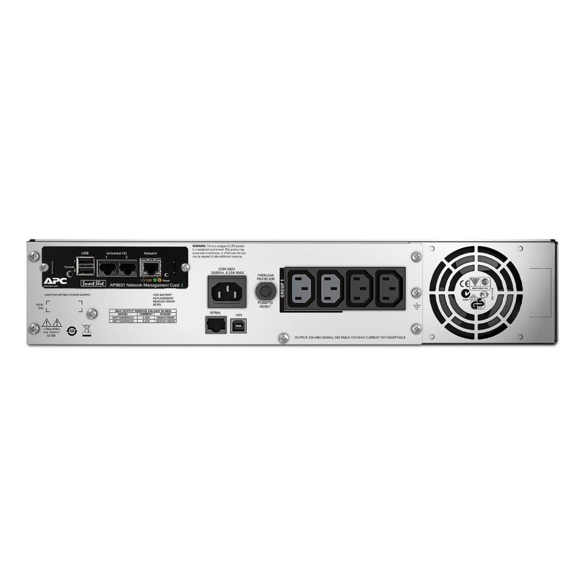 UPS APC SMT1500RMI2UC 1500 VA 1000 Wt — 5