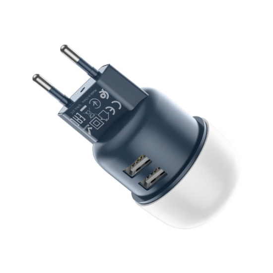 Hoco Sparkle Dual Port Night Light Charger C87A — 2